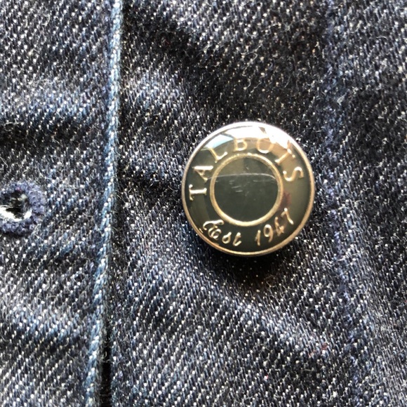 Talbots dark wash jean jacket - Picture 4 of 10